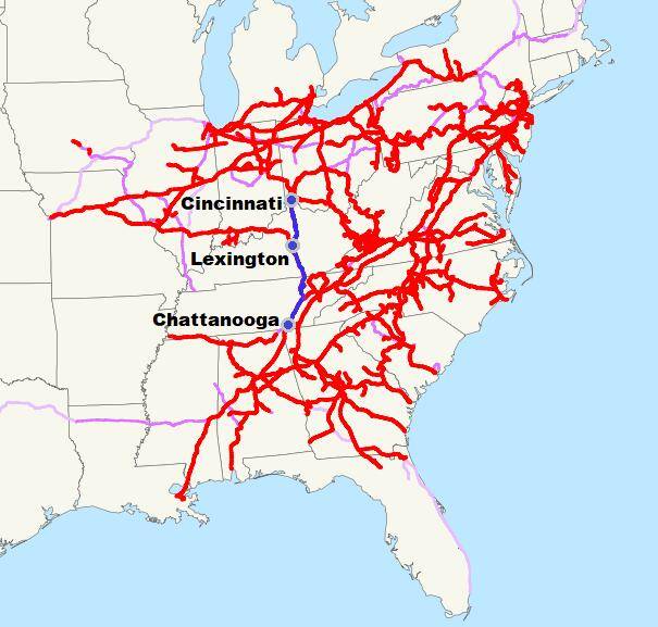 Ford Mustang Mach-E 5/16/22 Build Week Adventures Norfolk_Southern_Railway_system_map_with_CSR