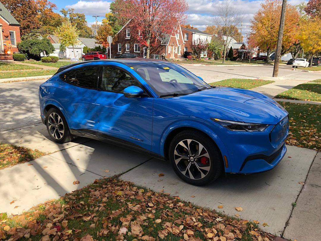 Ford Mustang Mach-E GRABBER BLUE Mach-E Photos Grabber Blue Mach-E
