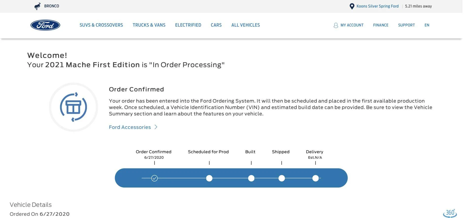Ford Mustang Mach-E Order Scheduled for Production Date Screen Shot 2020-10-28 at 9.46.41 AM