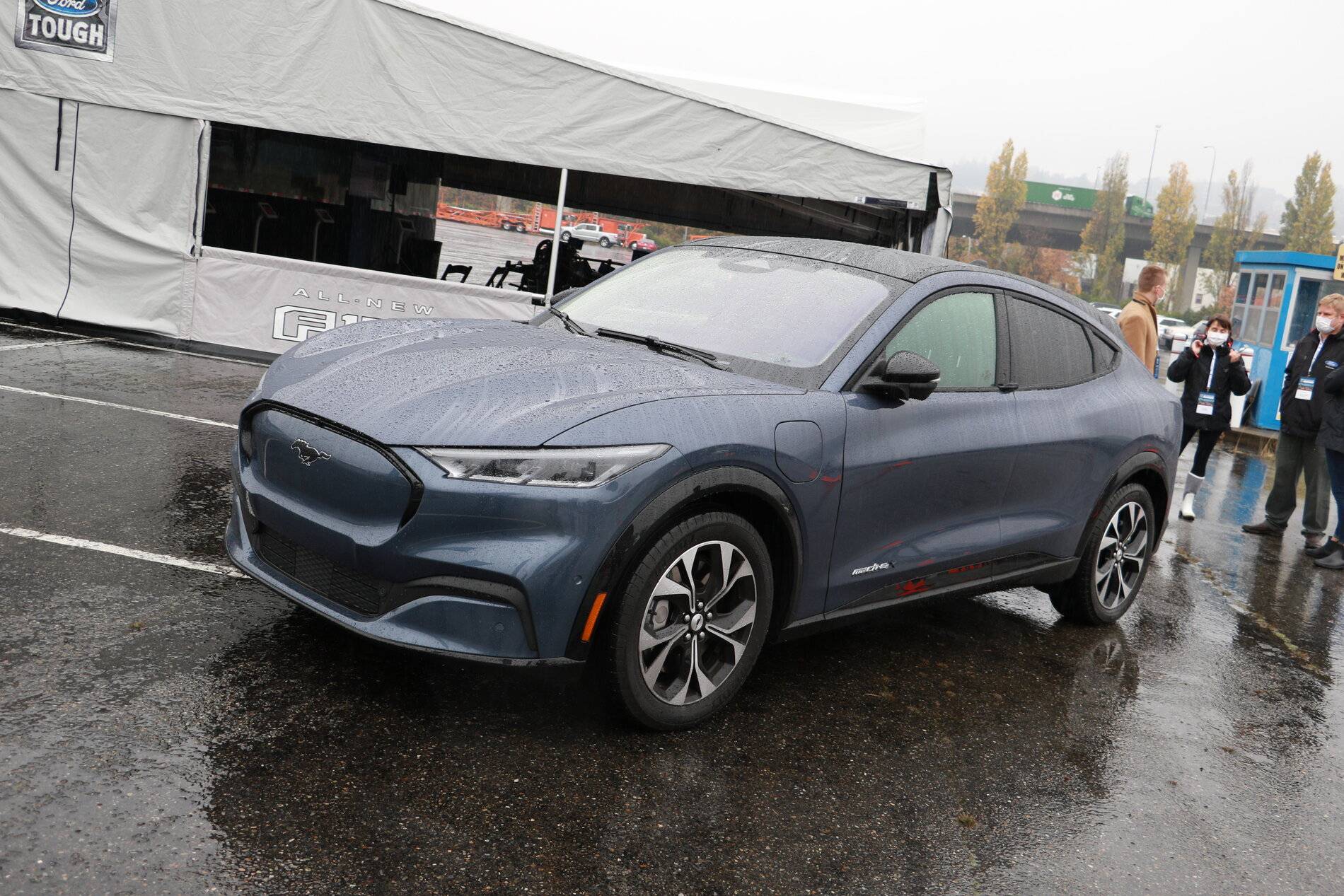 Ford Mustang Mach-E Infiniti Blue Mach-E at Filson flagship store Seattle Friday October 23, 2020 3V4A0442.JPG