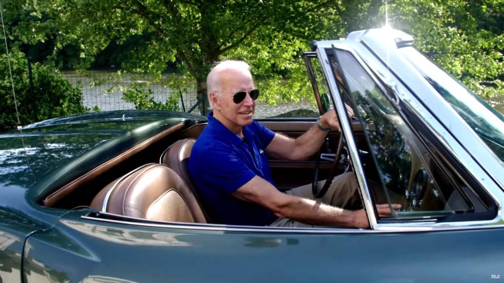Ford Mustang Mach-E Will our EV tax credit be affected by new administration? e-biden-in-c2-corvette--campaign-video_100768871_l