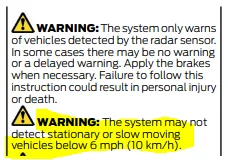 Ford Mustang Mach-E Why the MME advanced cruise control system is not reacting on stationary objects ahead? 1656690066654