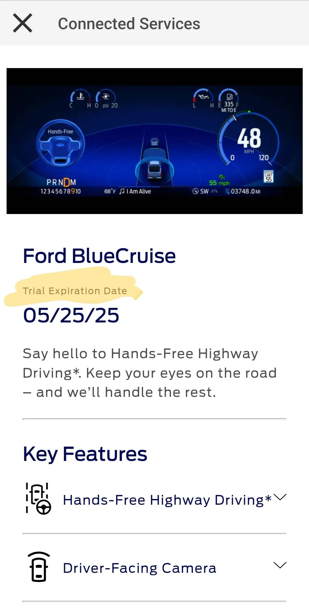 Ford Mustang Mach-E BlueCruise v1 is a Let Down Screenshot_20220704-094103_FordPass