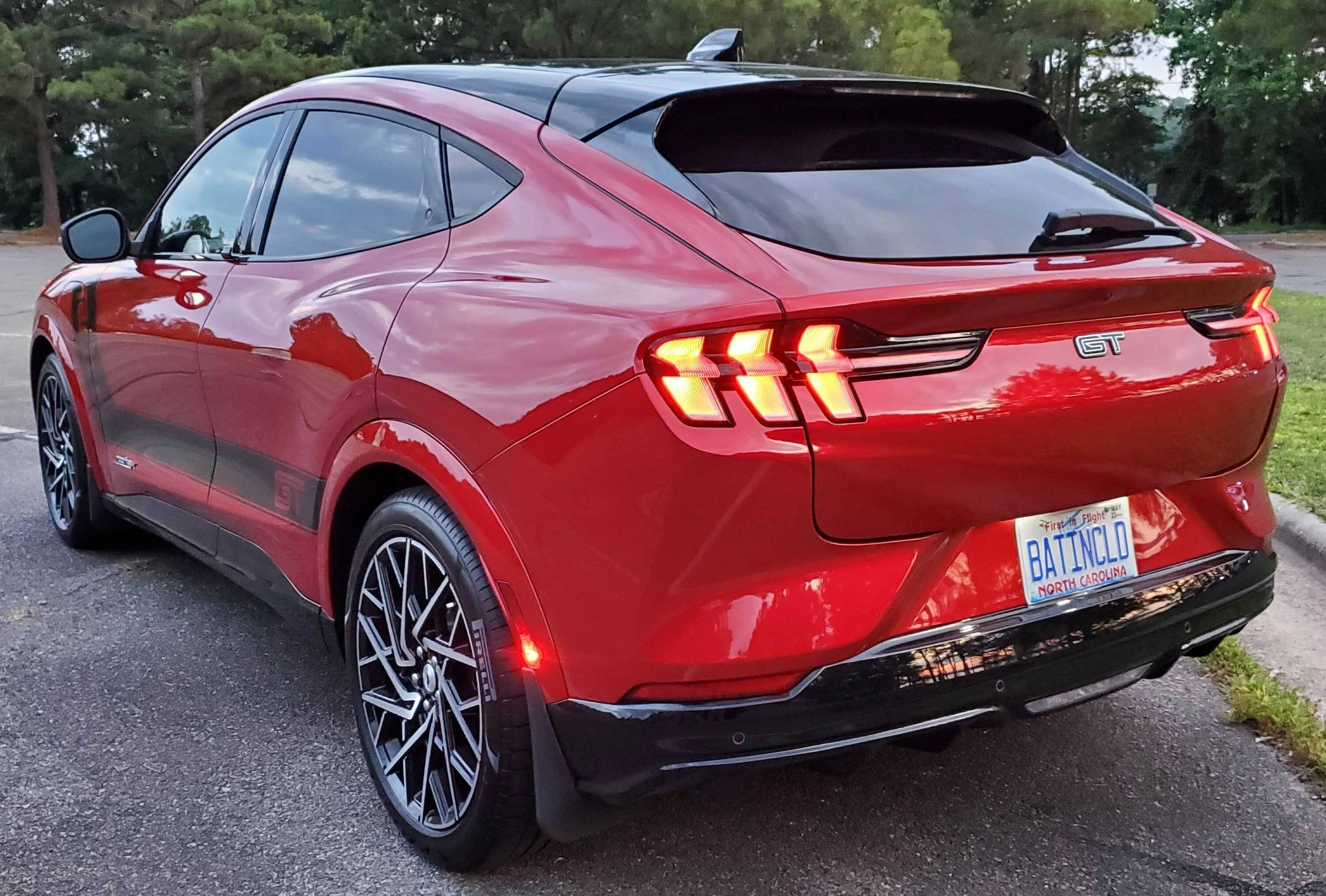 Ford Mustang Mach-E RAPID RED METALLIC Mach-E Photos Plate-01 Reduced