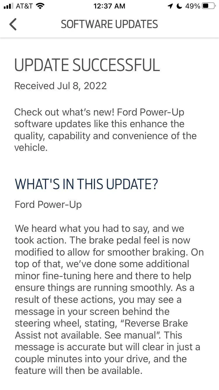 Ford Mustang Mach-E 22S41 & 22S29 Recall OTA Software Are Out IMG_0495