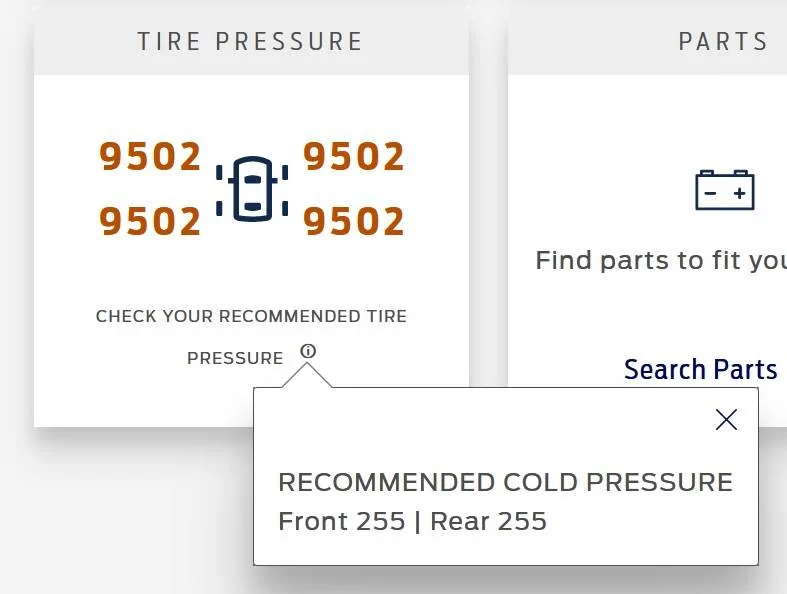 Ford Mustang Mach-E Tire PSI Error Untitled