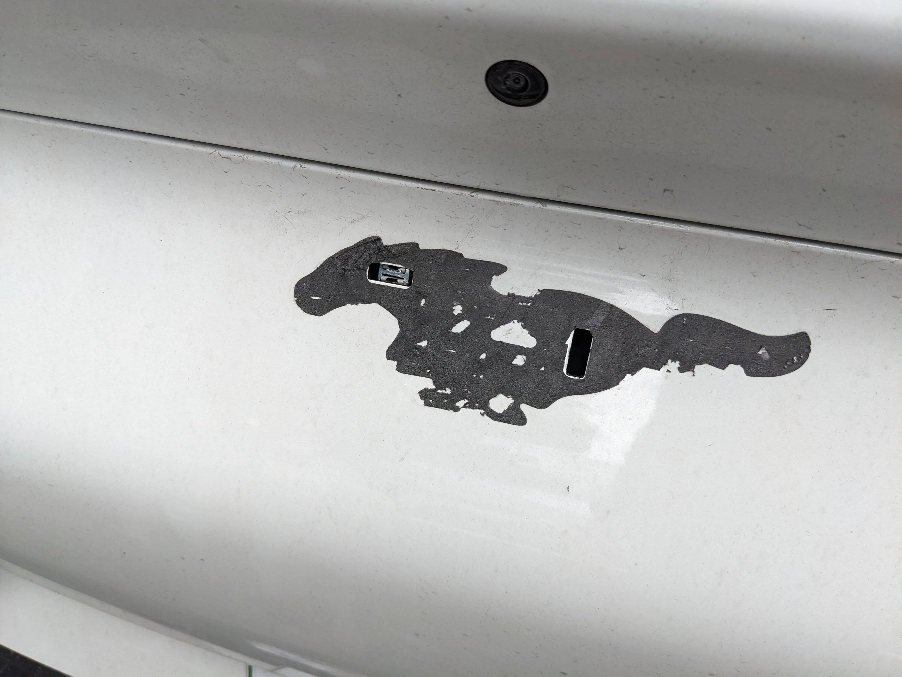 Ford Mustang Mach-E Where to find a white pony trunk emblem? PXL_20220613_204650722.MP
