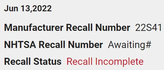 Ford Mustang Mach-E 22S41 Recall Software - Server Deployment Issue 1657509640199