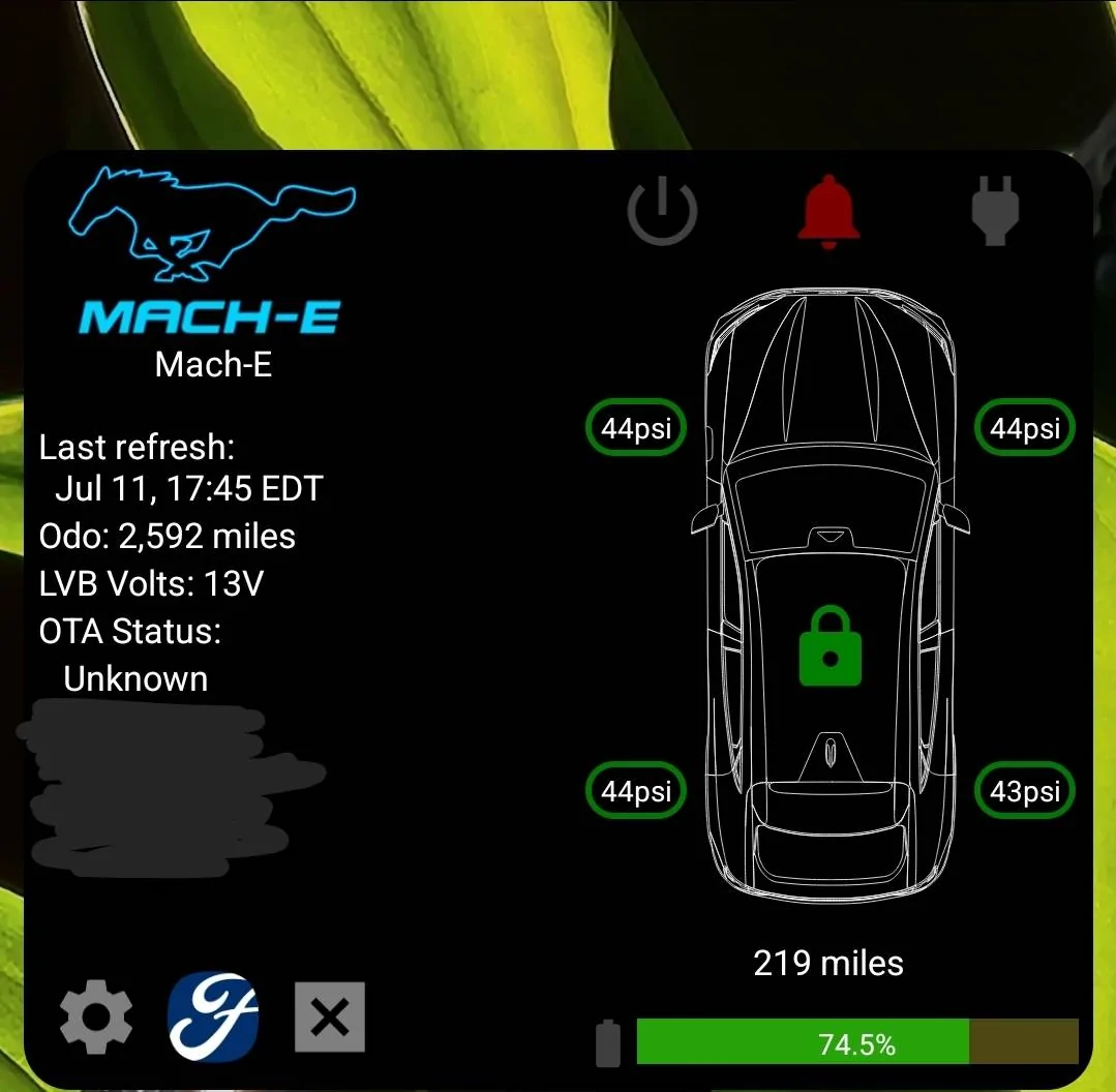 Ford Mustang Mach-E System off to save battery Screenshot_20220712-070702_Nova7