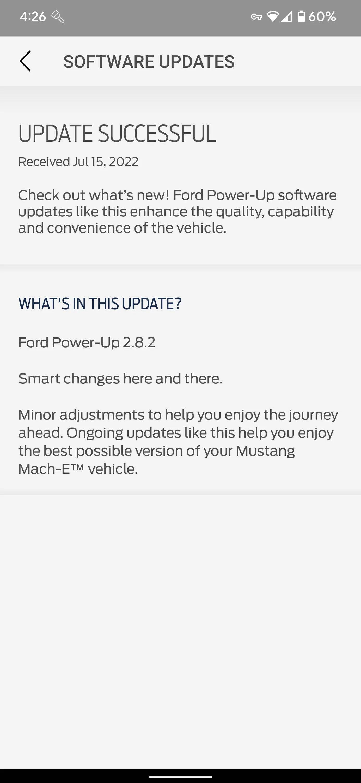 Ford Mustang Mach-E 22S41 Recall Software - Server Deployment Issue Screenshot_20220715-162620