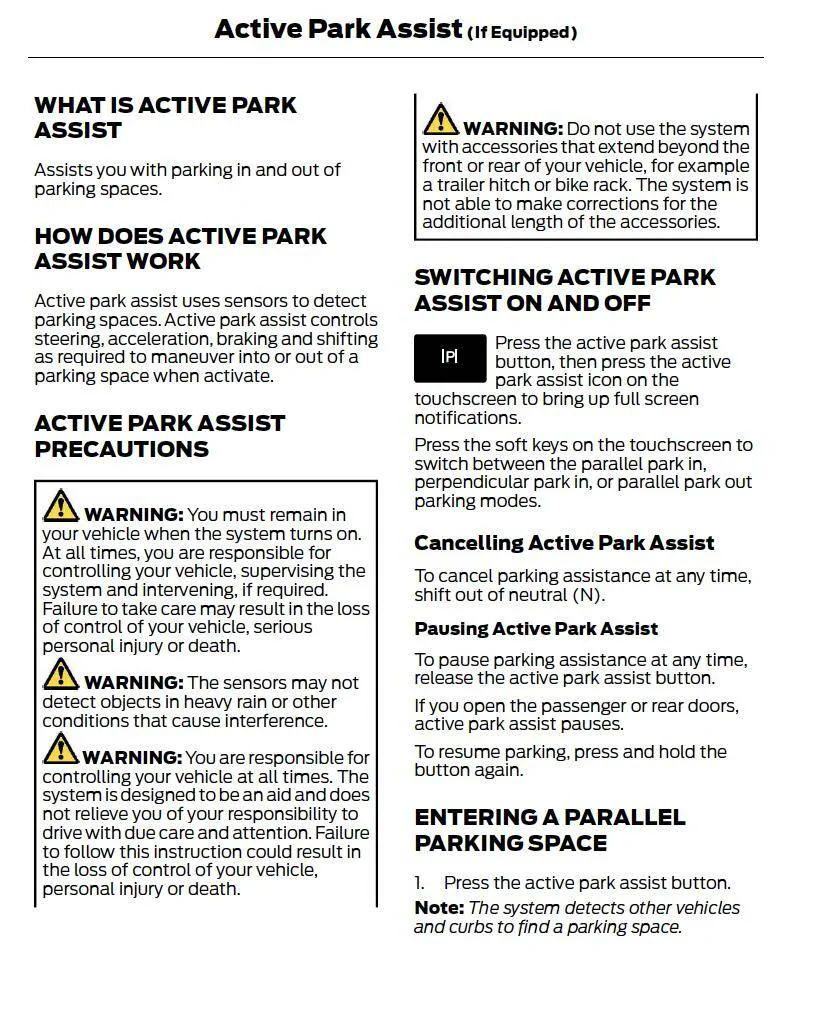 Ford Mustang Mach-E What is Park Pilot (EU)? Screen Shot 2022-07-15 at 3.28.03 PM