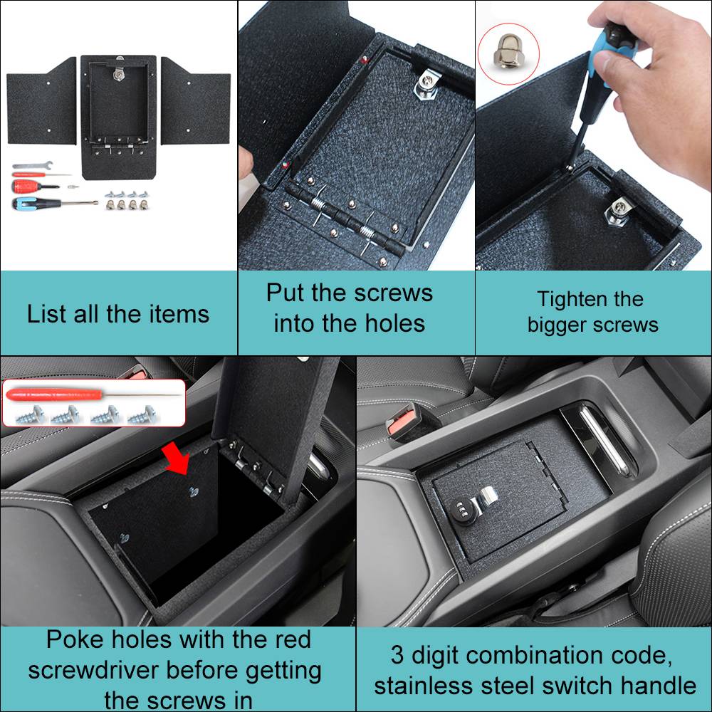 Ford Mustang Mach-E 【BestEvMod by AOSK】Middle Console Safe Vault for Mach E f5da16a86835da4520c72db6e27fc6e