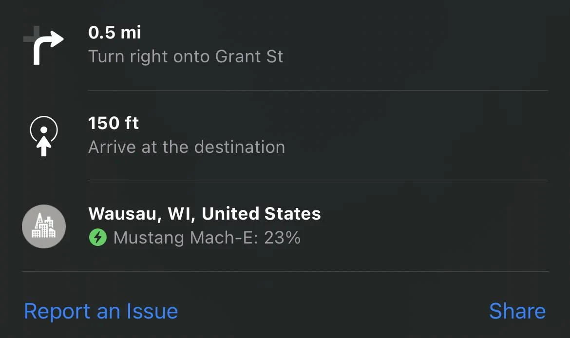 Ford Mustang Mach-E EV Routing For Apple Maps Now Available Via Carplay & SYNC in Mach-E IMG_349B65B55E2C-1