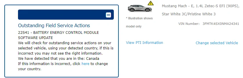 Ford Mustang Mach-E FordPass Recall Notice 1658166721282