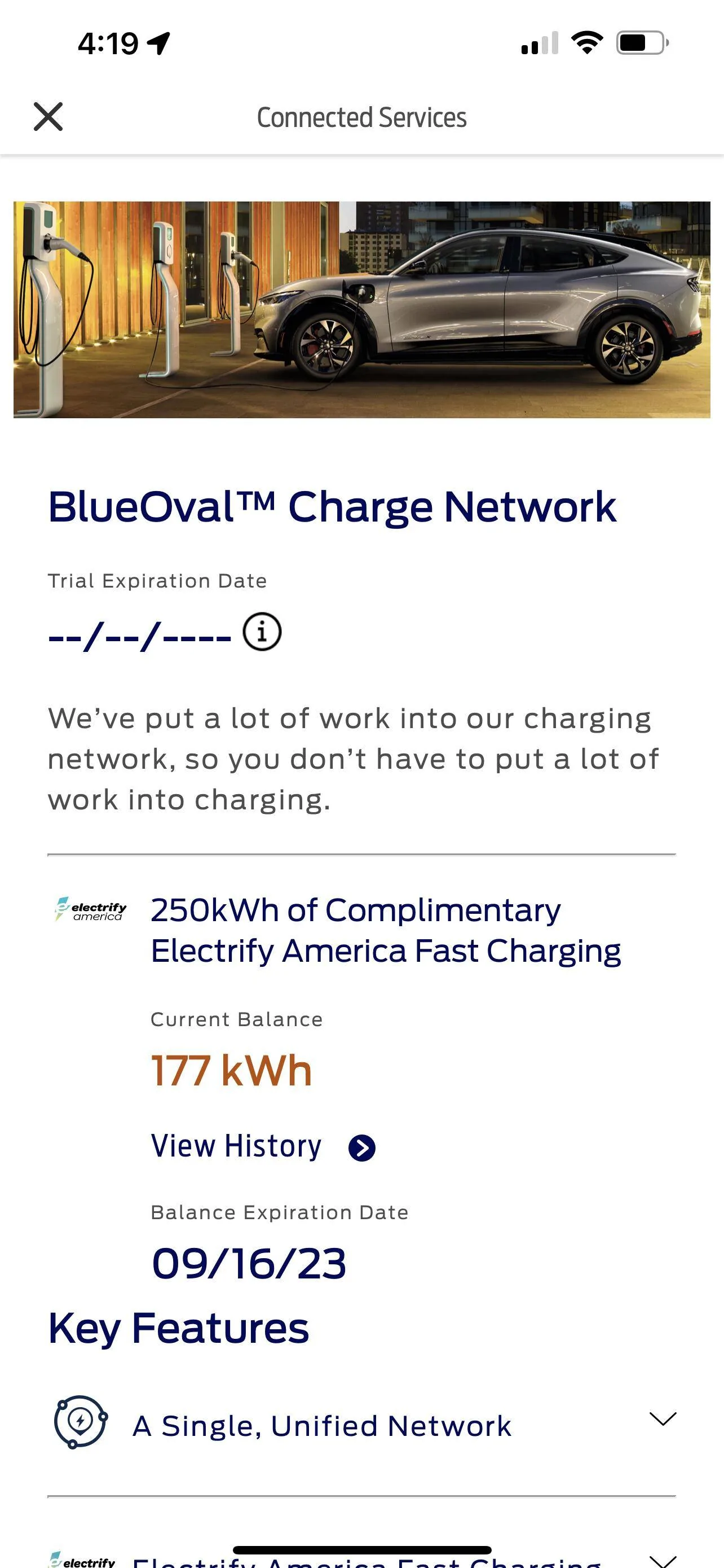 Ford Mustang Mach-E Does anyone else not have expiration date on their Blue Oval Charging network? 91AFEA0C-A1C5-4CEE-B287-4E646B545E30