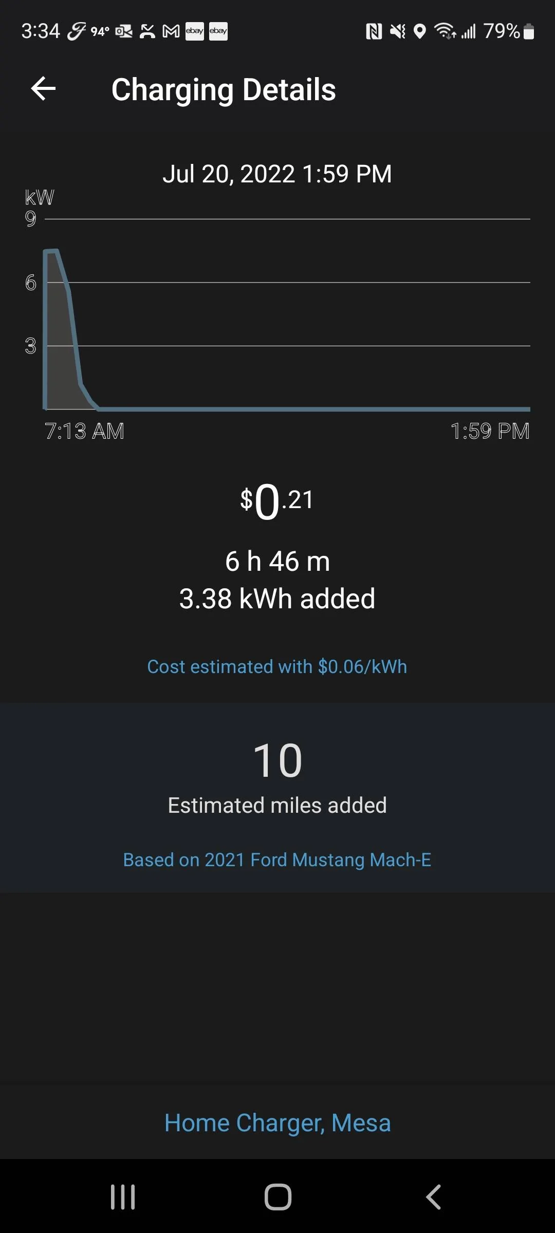 Ford Mustang Mach-E ChargePoint Home Flex Charger Screenshot_20220720-153425_ChargePoint