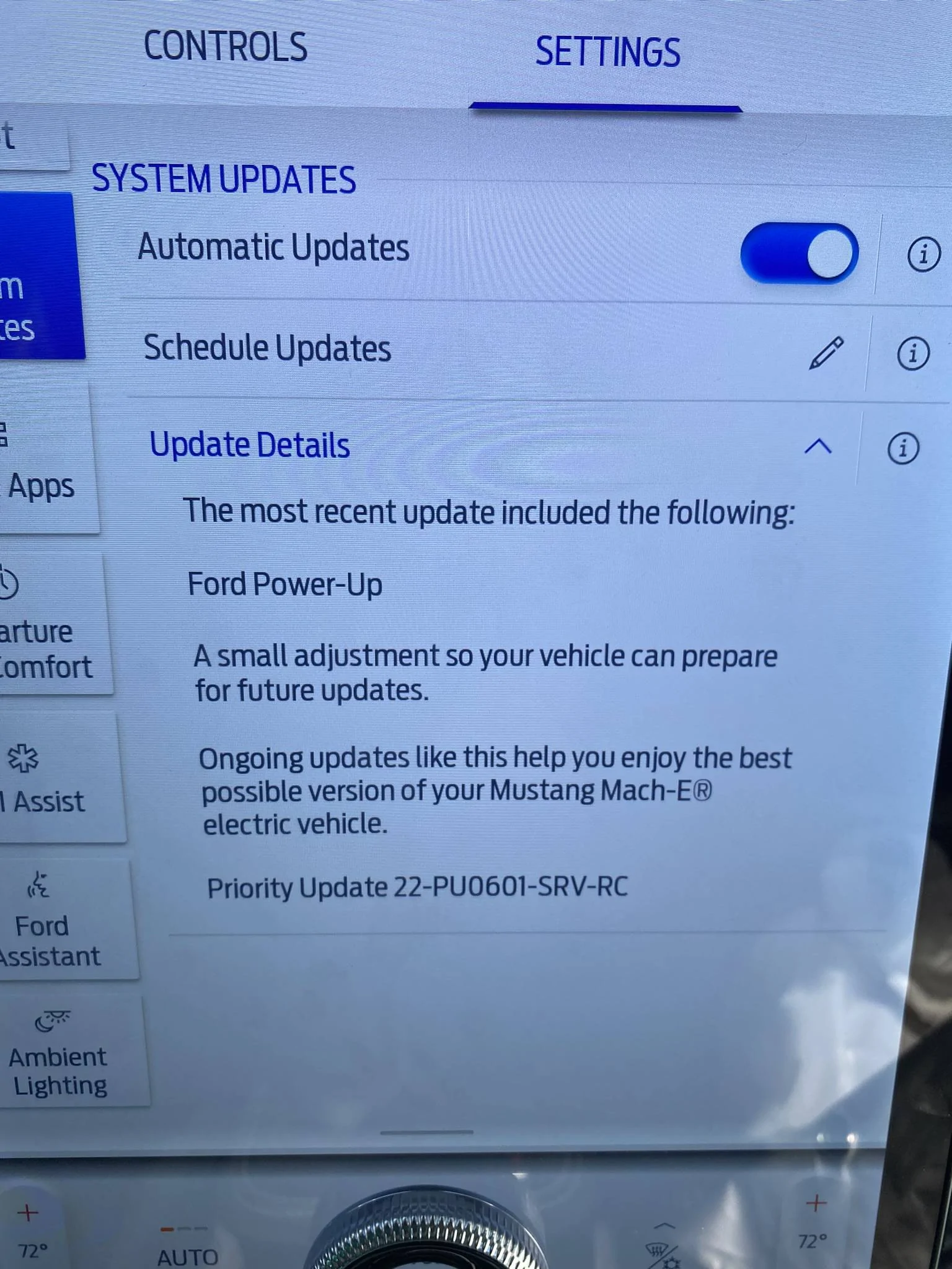 Ford Mustang Mach-E New OTA update 22-PUO601 4BECE5F7-7B8C-46CE-9578-C8E478DB97A1