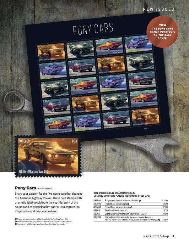 Ford Mustang Mach-E New Pony Car Stamps from USPS Screen Shot 2022-07-21 at 6.39.52 PM