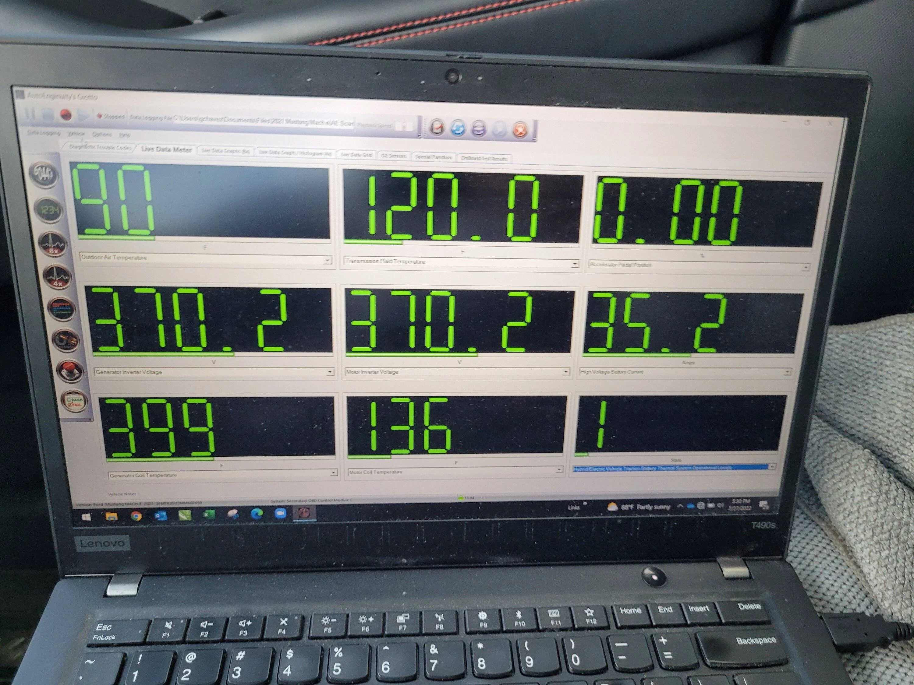 Ford Mustang Mach-E Outside Air Temperature Discrepancy 20220727_173036