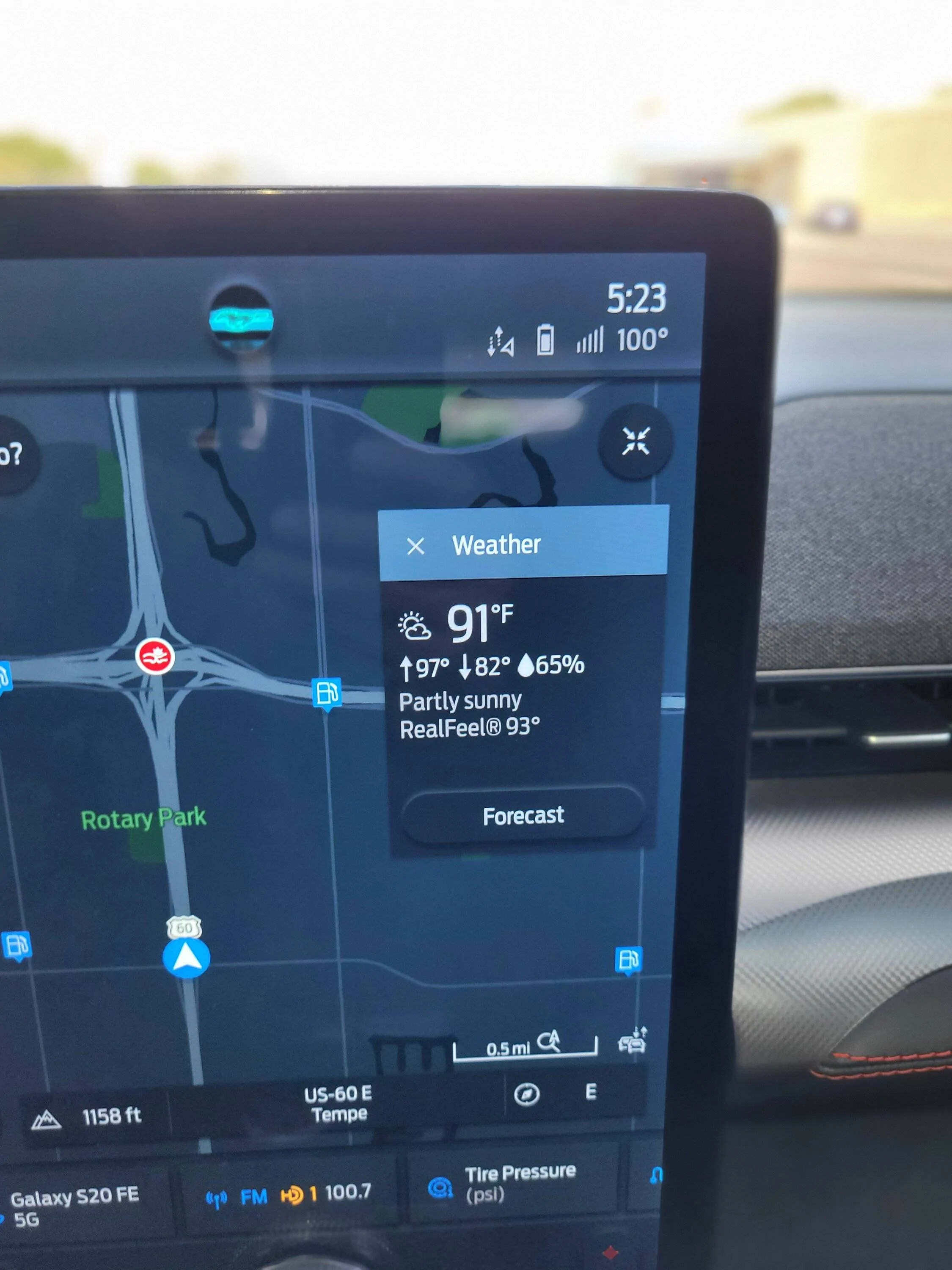 Ford Mustang Mach-E Outside Air Temperature Discrepancy 20220727_172330