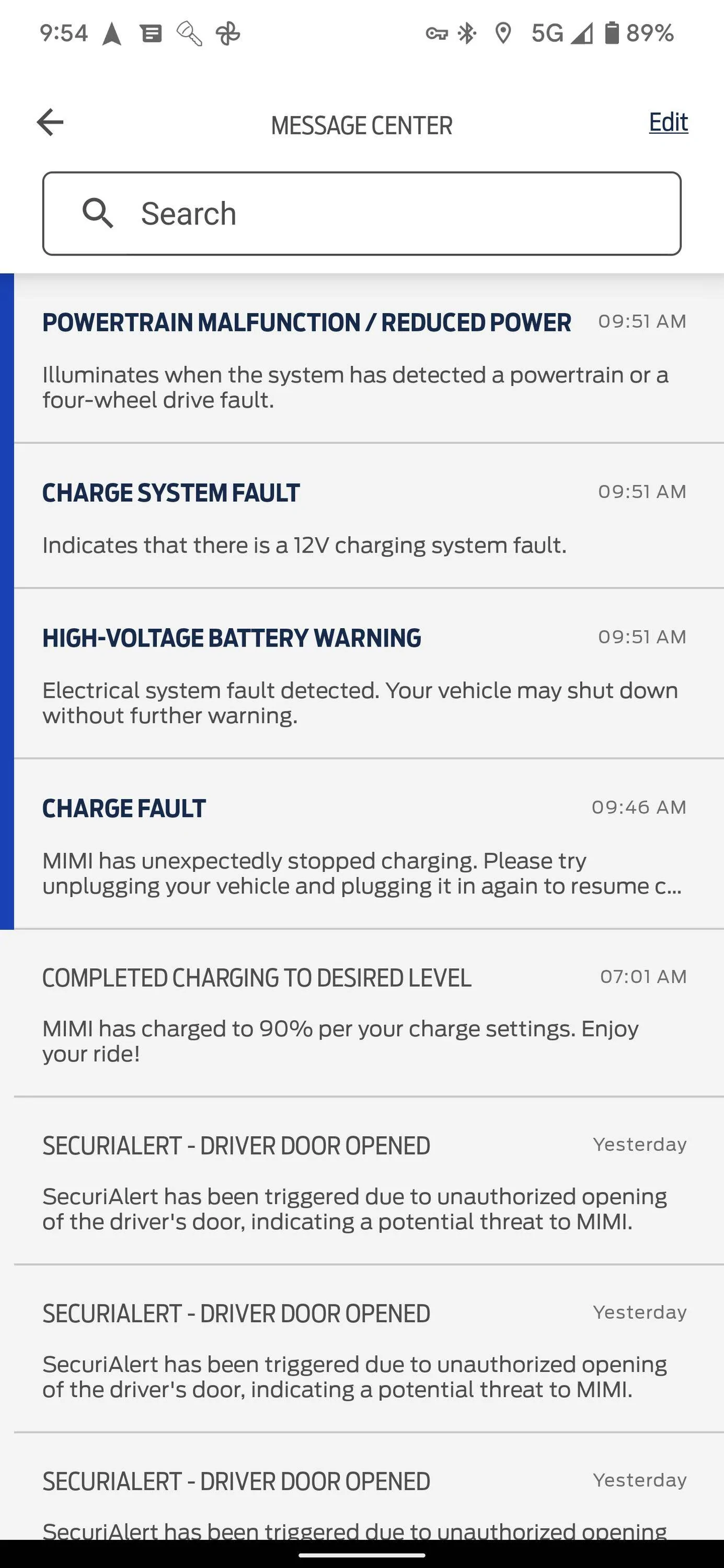 Ford Mustang Mach-E POWERTRAIN MALFUNCTION / REDUCED / HIGH-VOLTAGE BATTERY WARNING Screenshot_20220730-095424