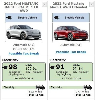 Ford Mustang Mach-E EV Tires Education - Performance vs. Efficiency (by Motortrend) Screenshot 2022-08-01 191453