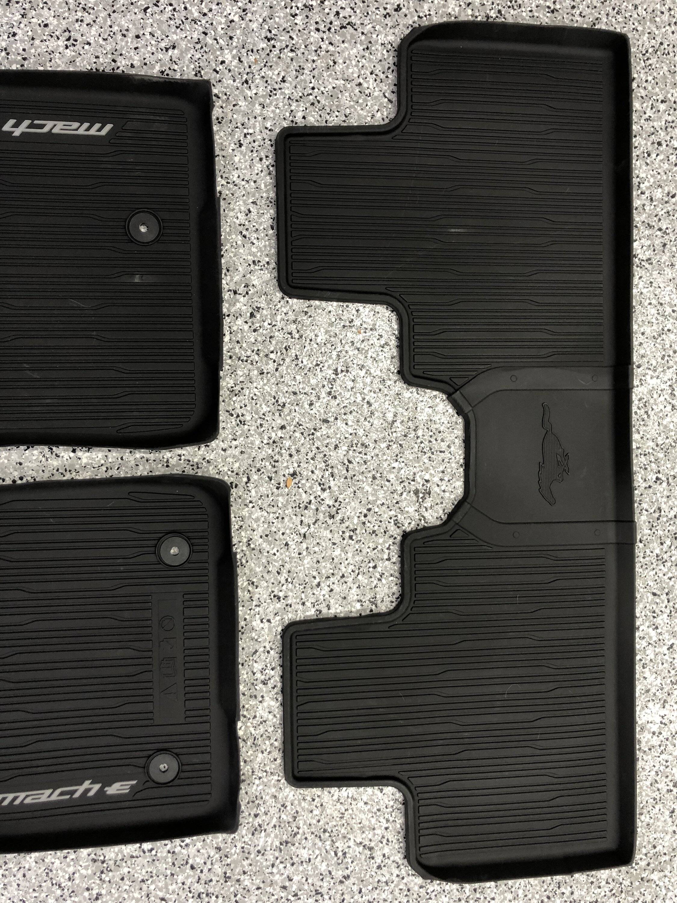 Ford Mustang Mach-E WTS: OEM all weather floor mats, black A-pillar 30168317-1AE6-4E57-90D8-80912F7B7255