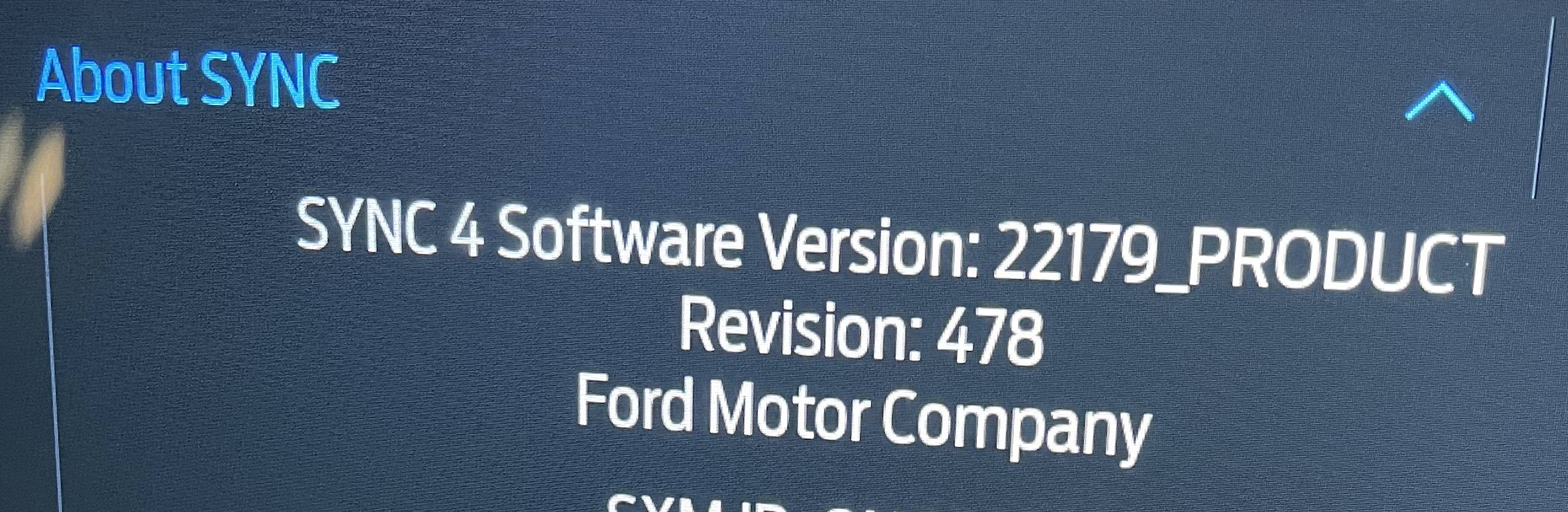 Ford Mustang Mach-E Power-Up 3.2.1 SYNC Update Sync version