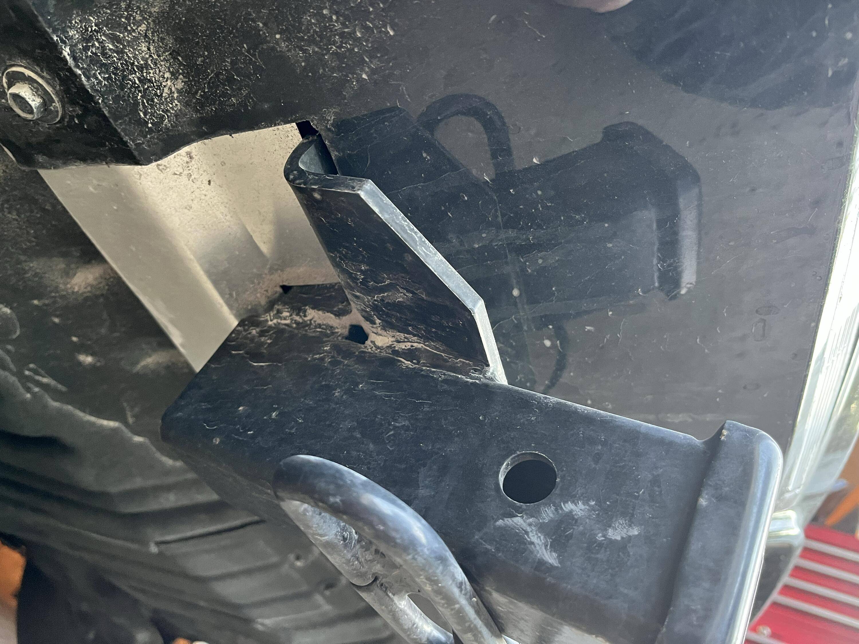 Ford Mustang Mach-E Draw-Tite Hidden Hitch install -- what do I do with my hidden bumper hole?  (3D printing design anyone?) tempImagepsMxsI