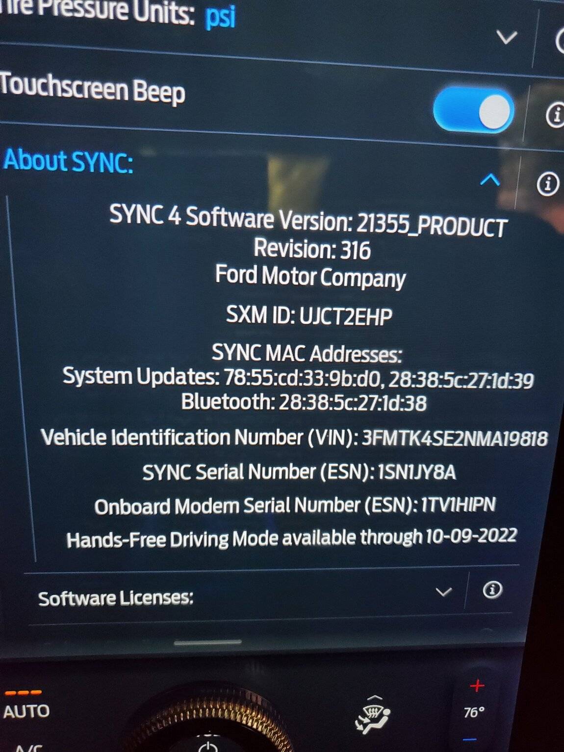 Ford Mustang Mach-E Power-Up 3.2.1 SYNC Update 220808SyncPhoto