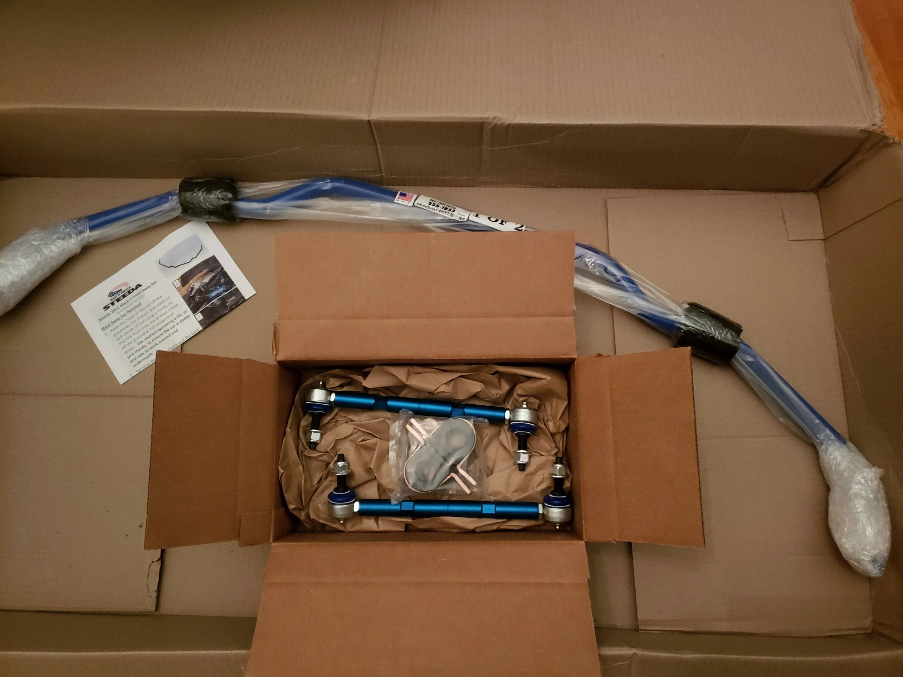 Ford Mustang Mach-E Steeda Front Sway Bar! It is awesome. Transforms the car into what it should be. 20220810_193210