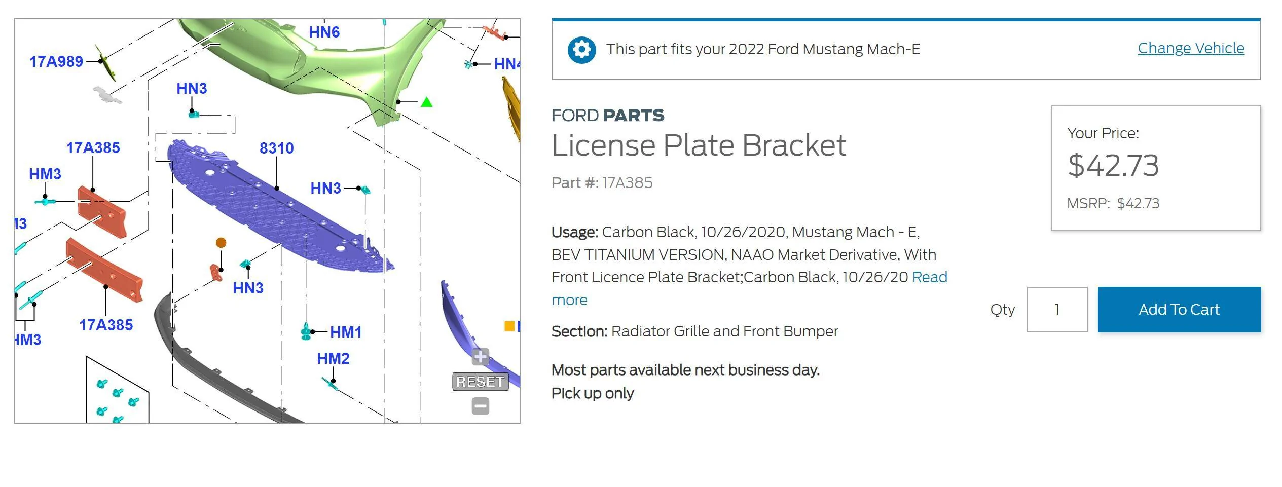 Ford Mustang Mach-E Reg. Plates. 1660469831611