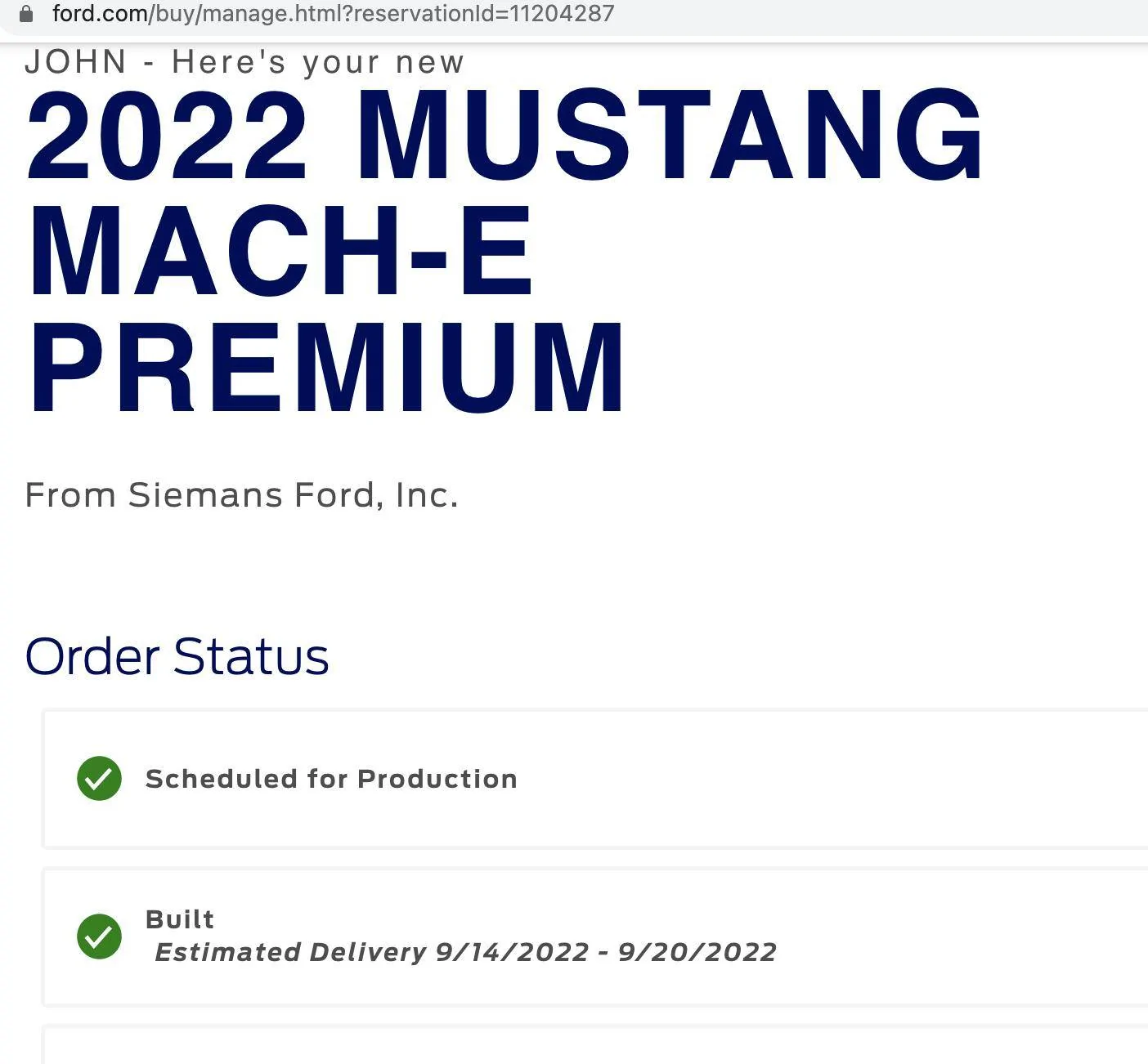 Ford Mustang Mach-E 07/25/22 Build week chat 1660537007747