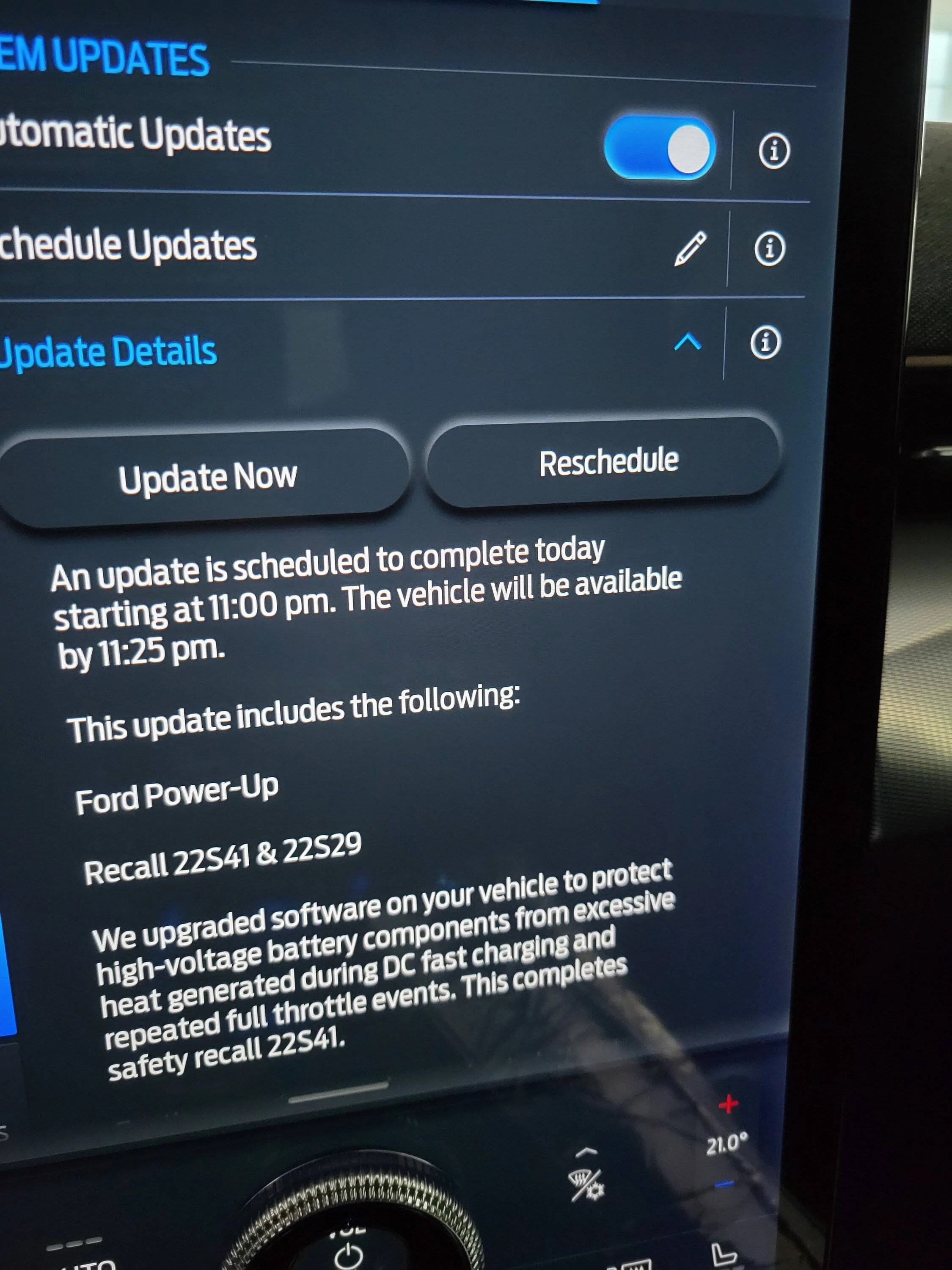 Ford Mustang Mach-E 22S41 & 22S29 Recall OTA Software Are Out 20220815_182815