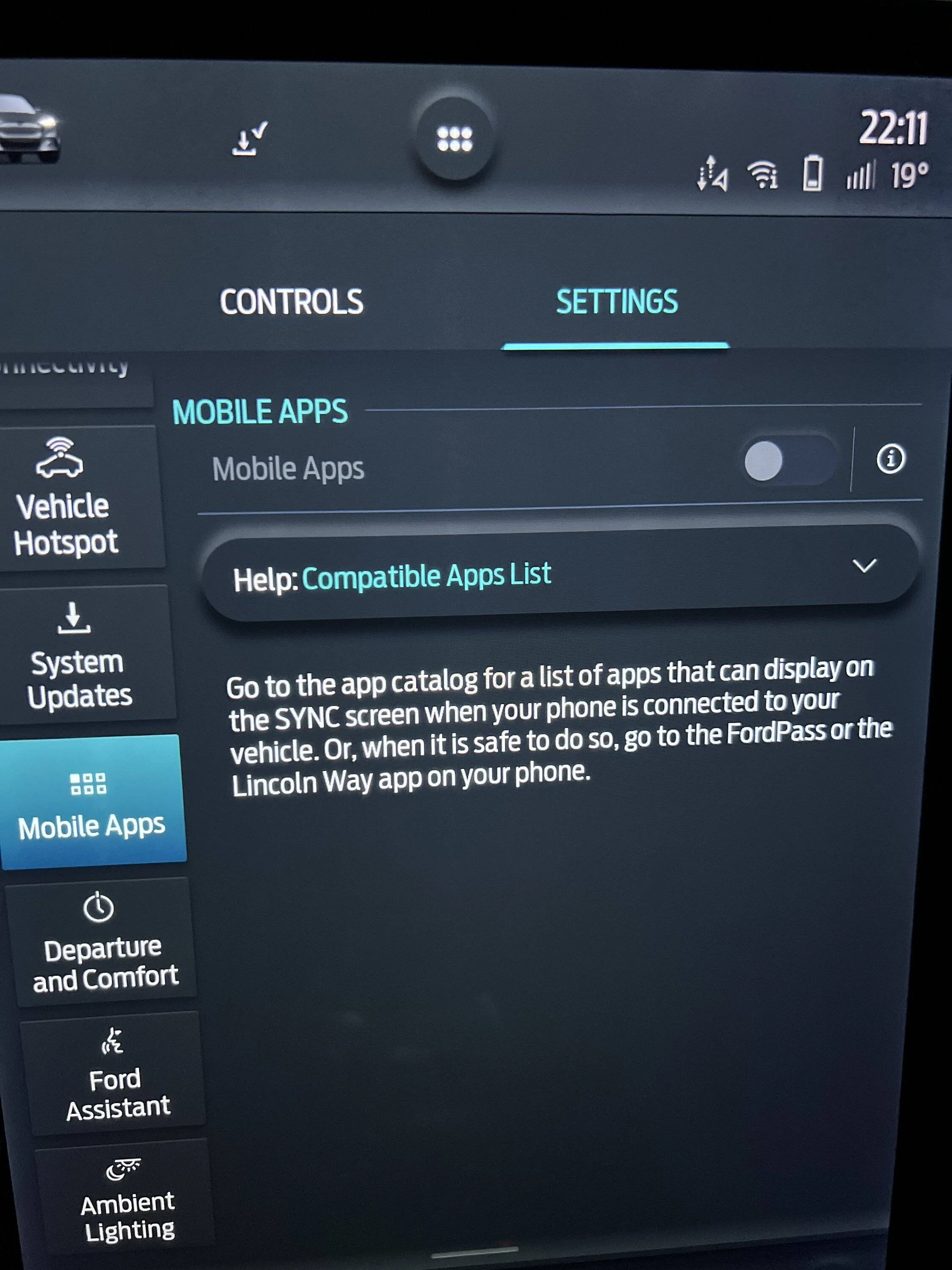 Ford Mustang Mach-E “Mobile apps” is greyed out B7B66D61-B240-4F5F-A153-786E7B4E0EE2