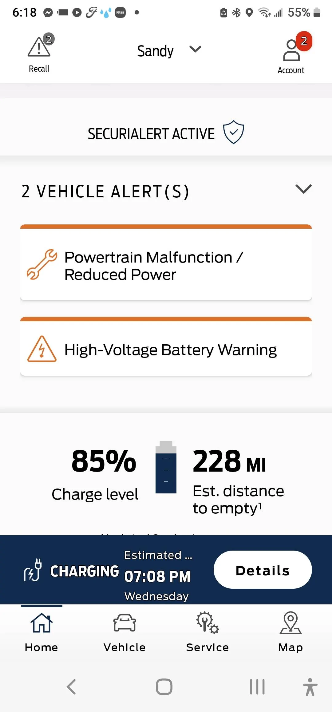 Ford Mustang Mach-E Safety Recall 22S41 - 2021-2022 Mach E - HVBJB Recall [high voltage battery main contactors may overheat] Screenshot_20220817-181855_FordPass