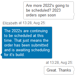 Ford Mustang Mach-E What happens to 2022 orders? Especially select with comf/tech package Screenshot 2022-08-25 132909