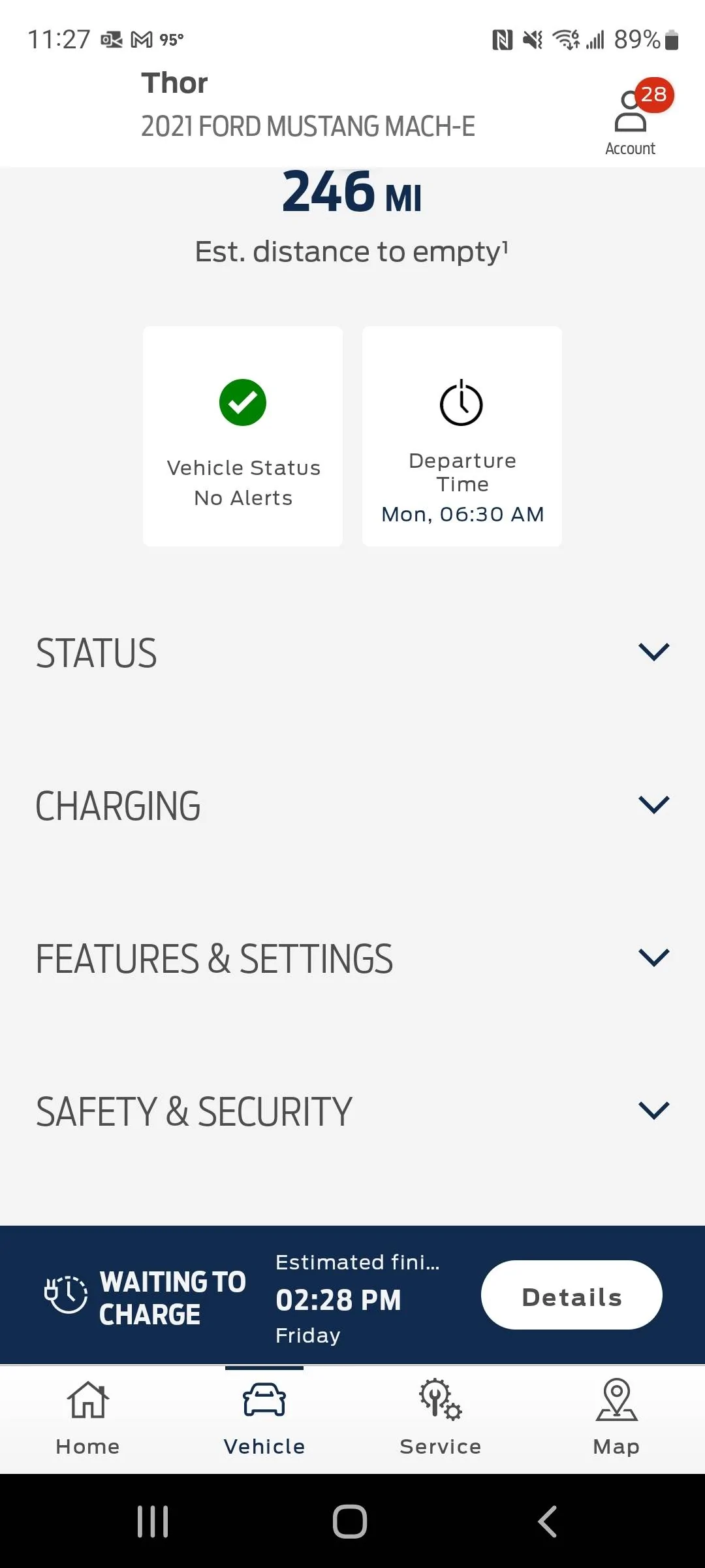 Ford Mustang Mach-E FordPass - Charge to 100% Screenshot_20220826-112739_FordPass