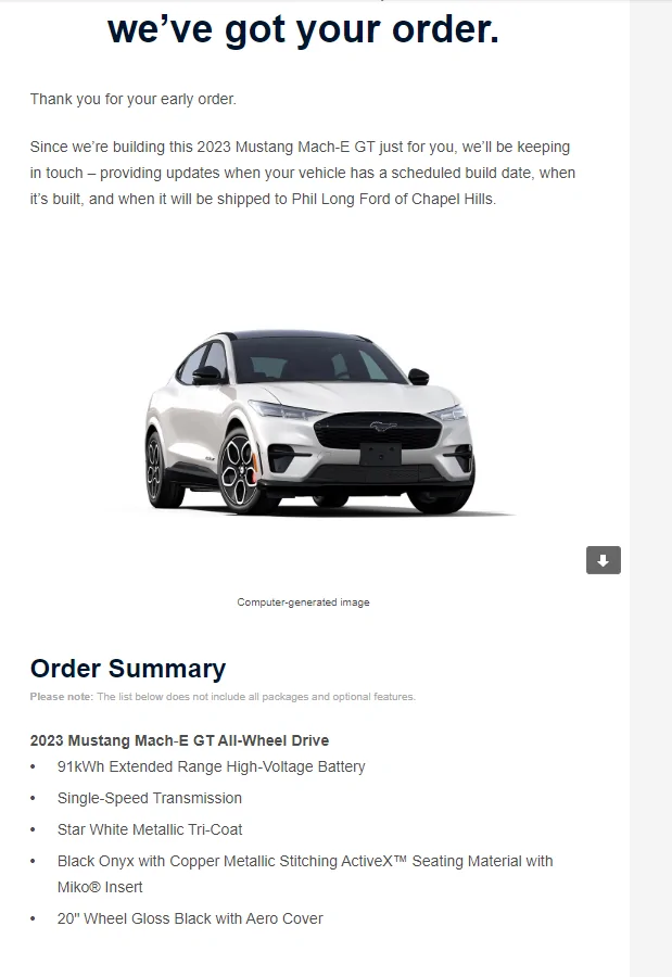 Ford Mustang Mach-E Who ordered a 2023 today?  Post up some pics/share what you ordered! Captur