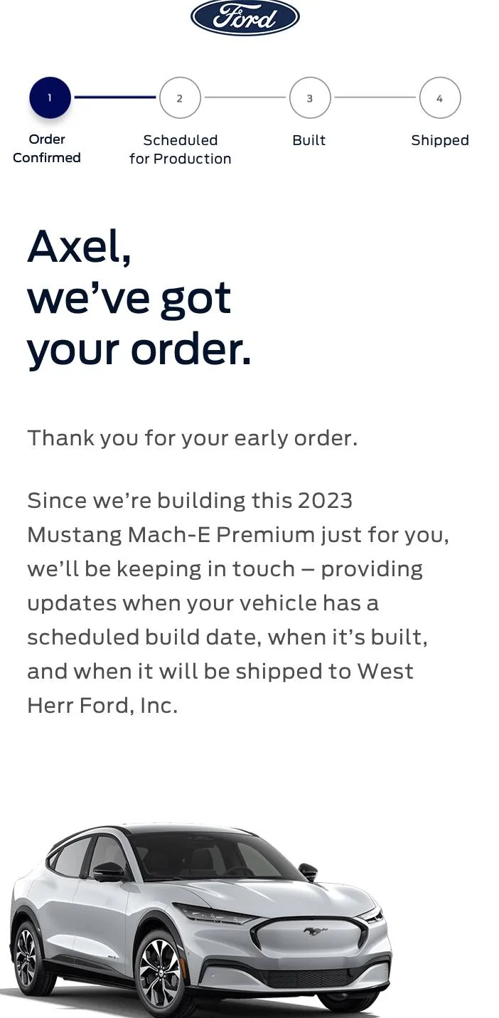 Ford Mustang Mach-E Who ordered a 2023 today?  Post up some pics/share what you ordered! C93F4C59-7952-468F-BDE2-D30A24DB0D65