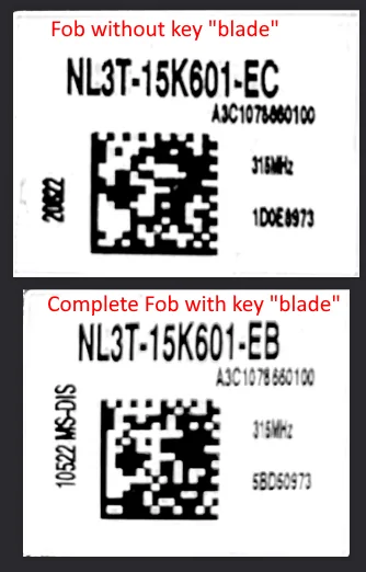 Ford Mustang Mach-E DIY: Key Fob with Frunk Button ! Lightning_Fob_Stickers