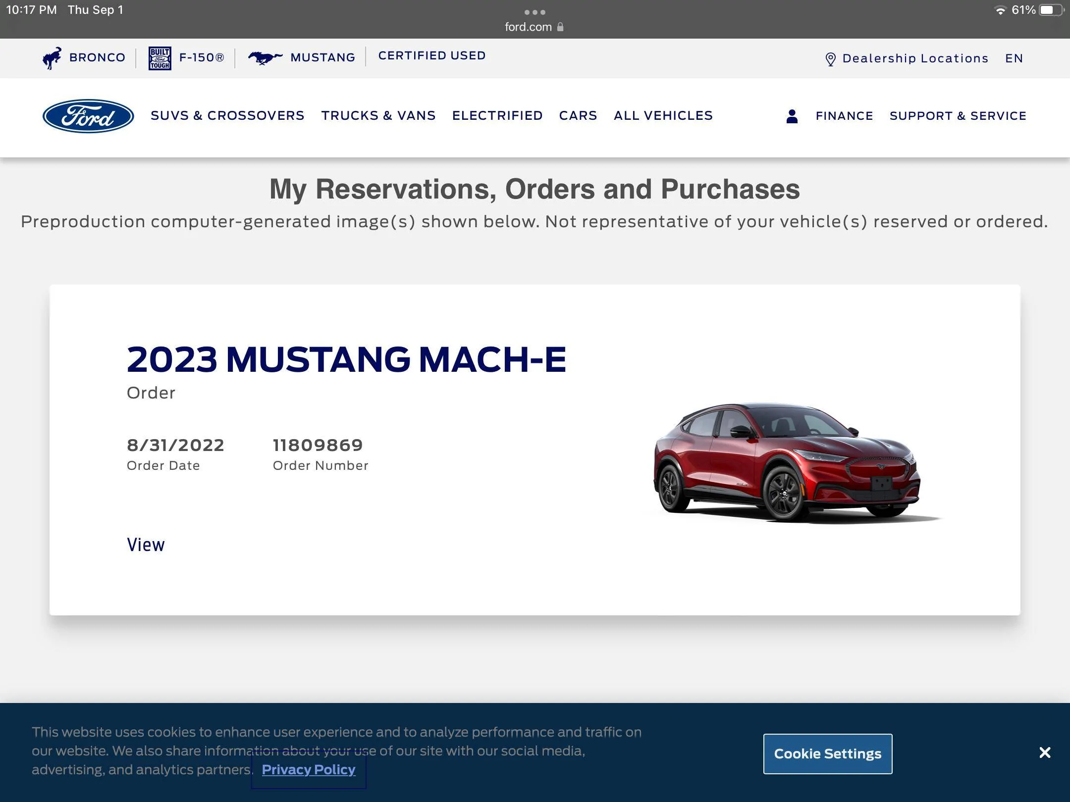 Ford Mustang Mach-E Who ordered a 2023 today?  Post up some pics/share what you ordered! A9FDDF58-0AAD-4E7B-854F-517CF1581604