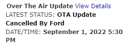 Ford Mustang Mach-E OTA Priority Update 22-PU0727-VI-FXB 1662119160941