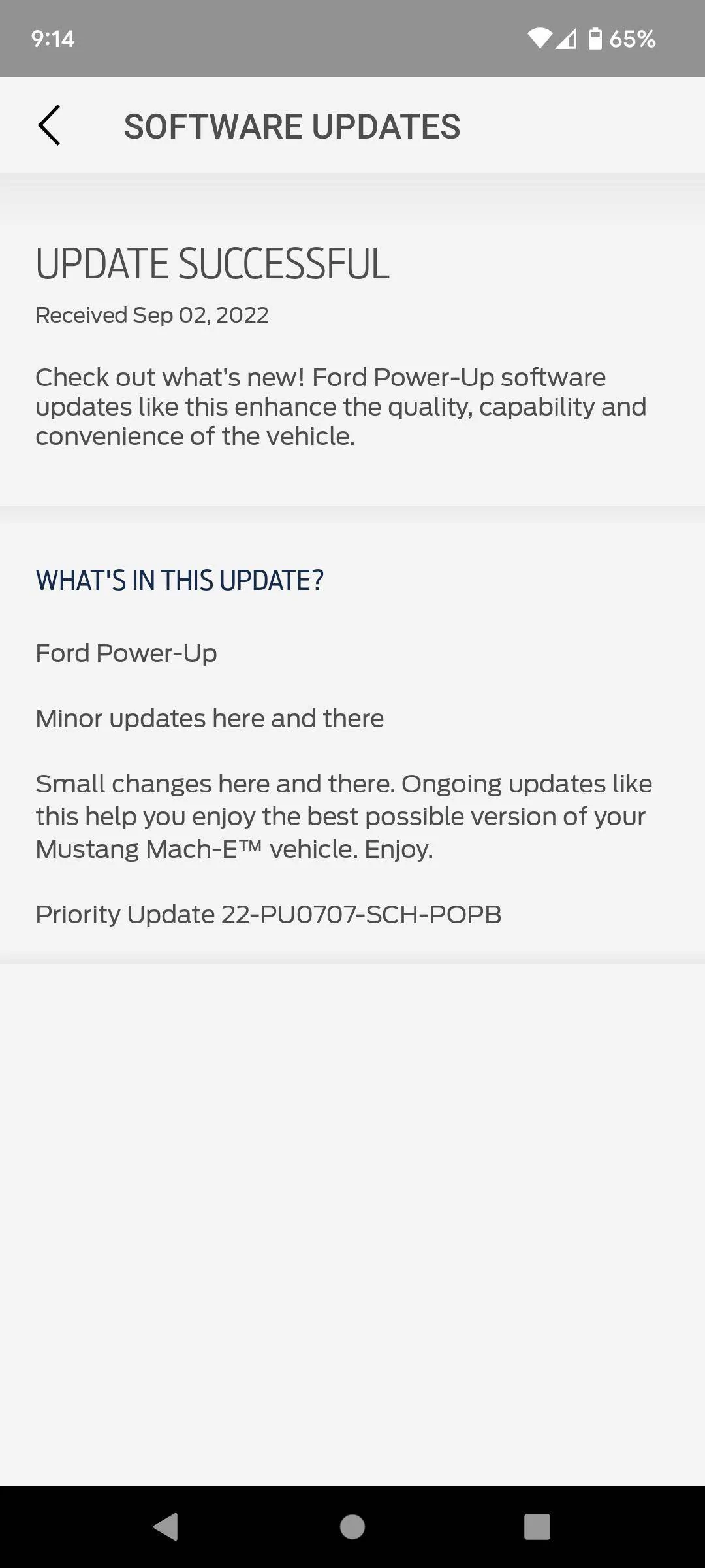 Ford Mustang Mach-E OTA Priority Update 22-PU0727-VI-FXB Screenshot_20220902-211423