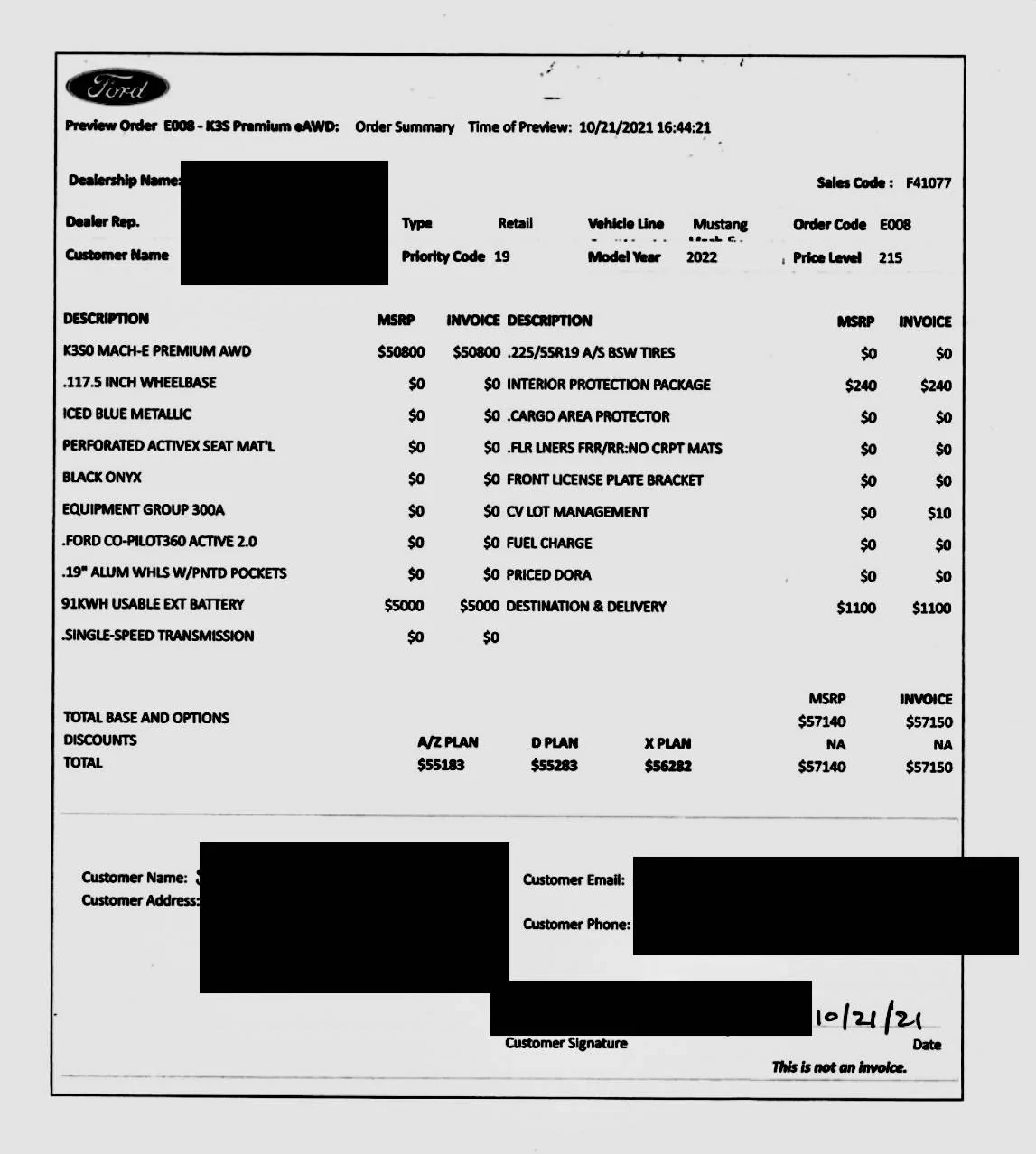 Ford Mustang Mach-E A, Z, X plan discount pricing for Mach-E D0103337-9C9A-4746-8E0A-674933F15060