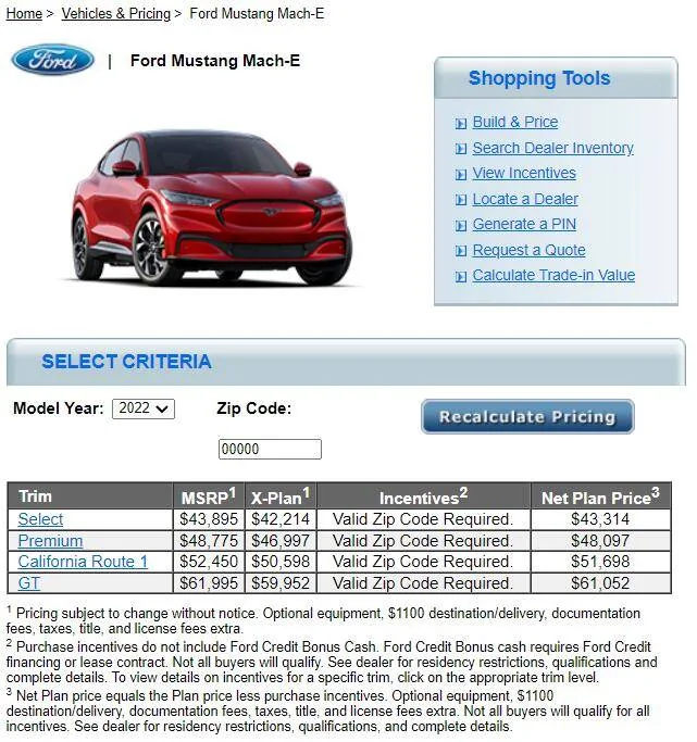 Ford Mustang Mach-E x-plan how to (start early) 1662683028168