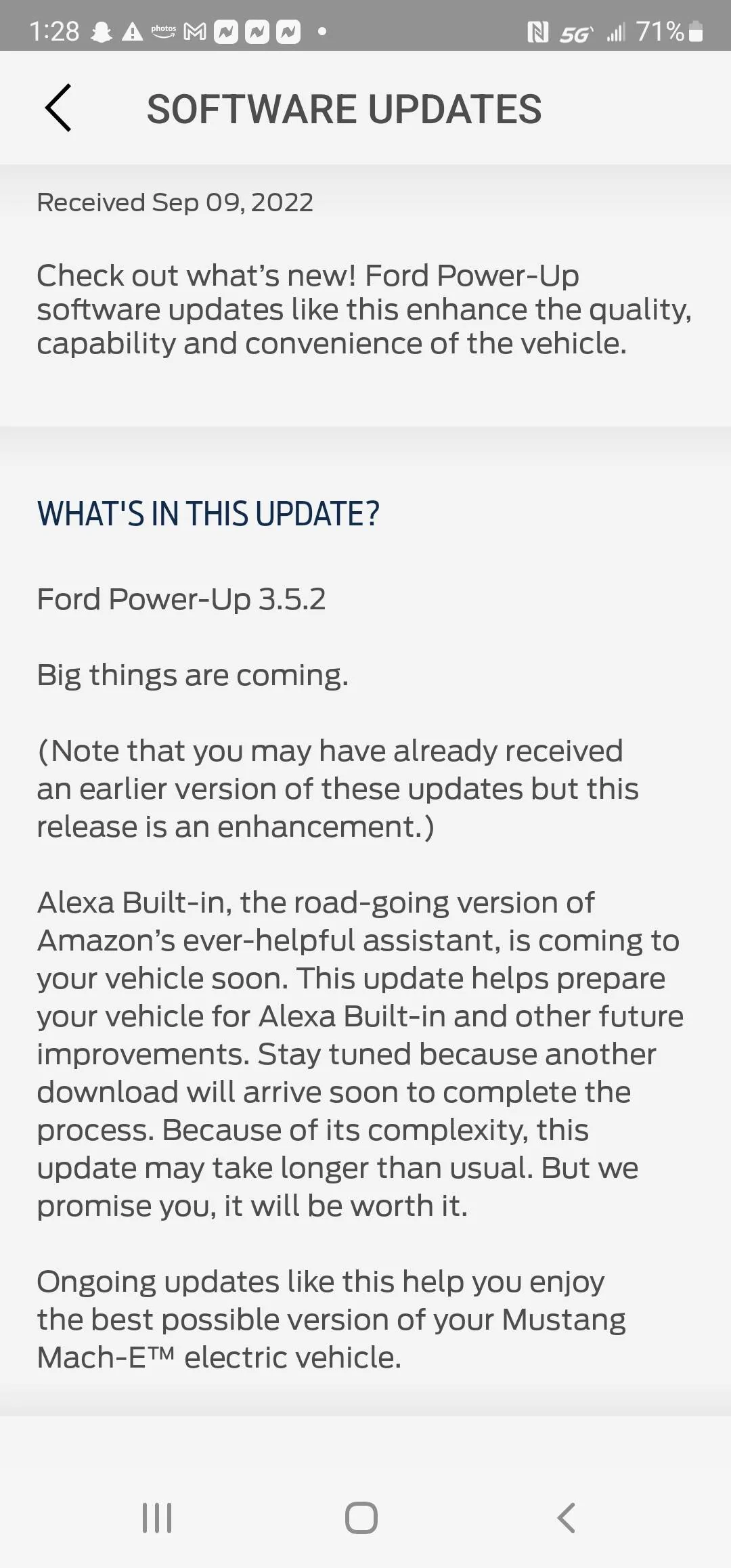 Ford Mustang Mach-E Bluecruise stopped working? Screenshot_20220909-132831_FordPass