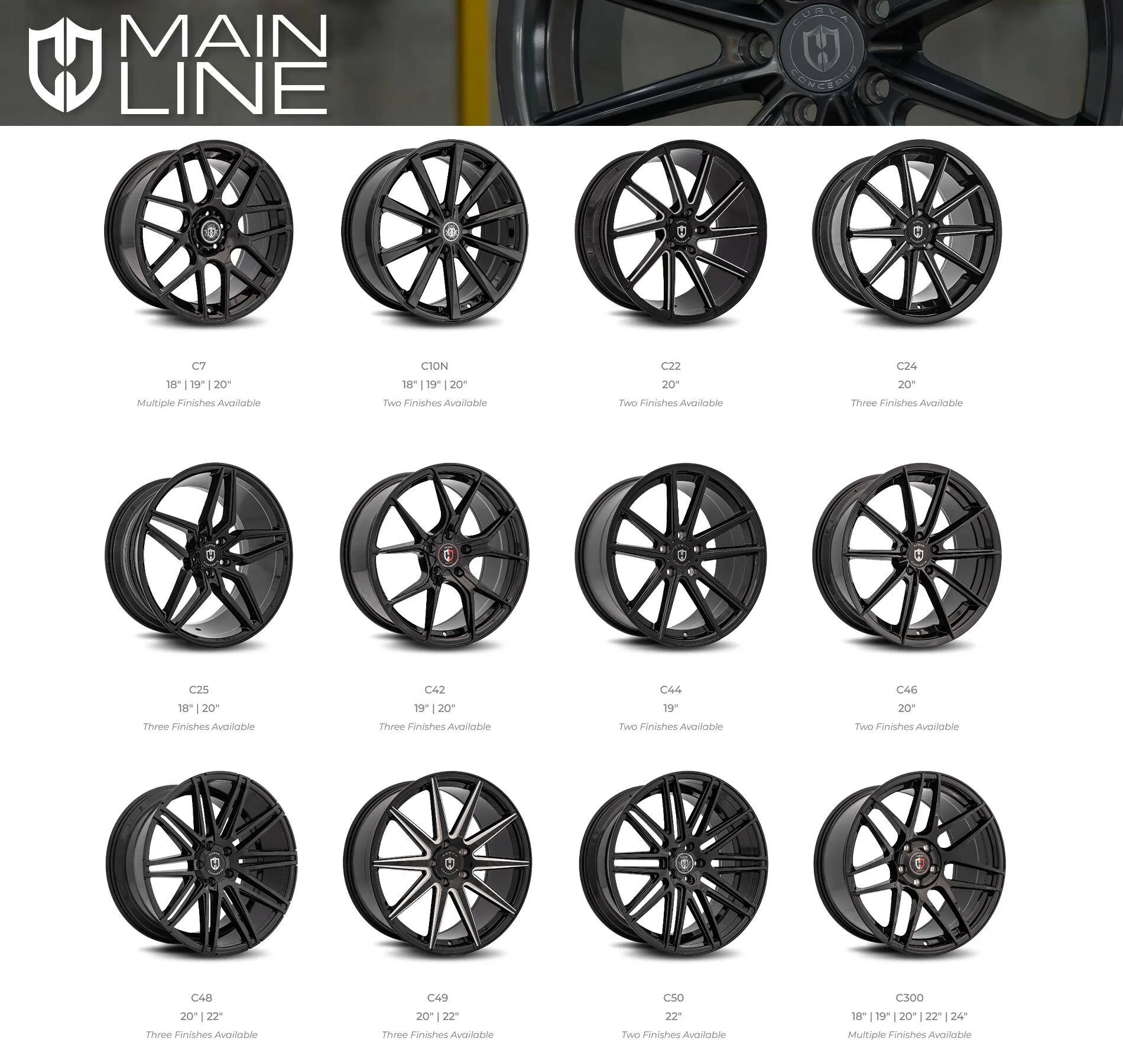 Ford Mustang Mach-E Curva Concepts Wheel Collection 2022 | Flow Forged Mach-E Wheels Curva-Main-Lin