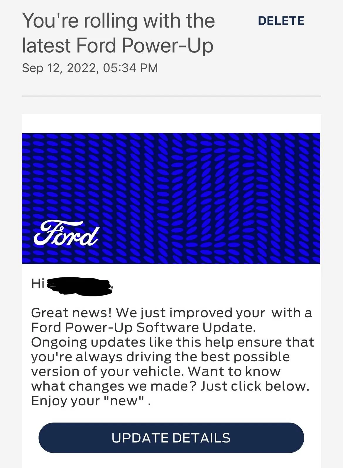 Ford Mustang Mach-E I’m rolling! They improved my . I can’t wait to enjoy my “new” . DB53C961-DA37-4ADD-A13D-A943CE79F645