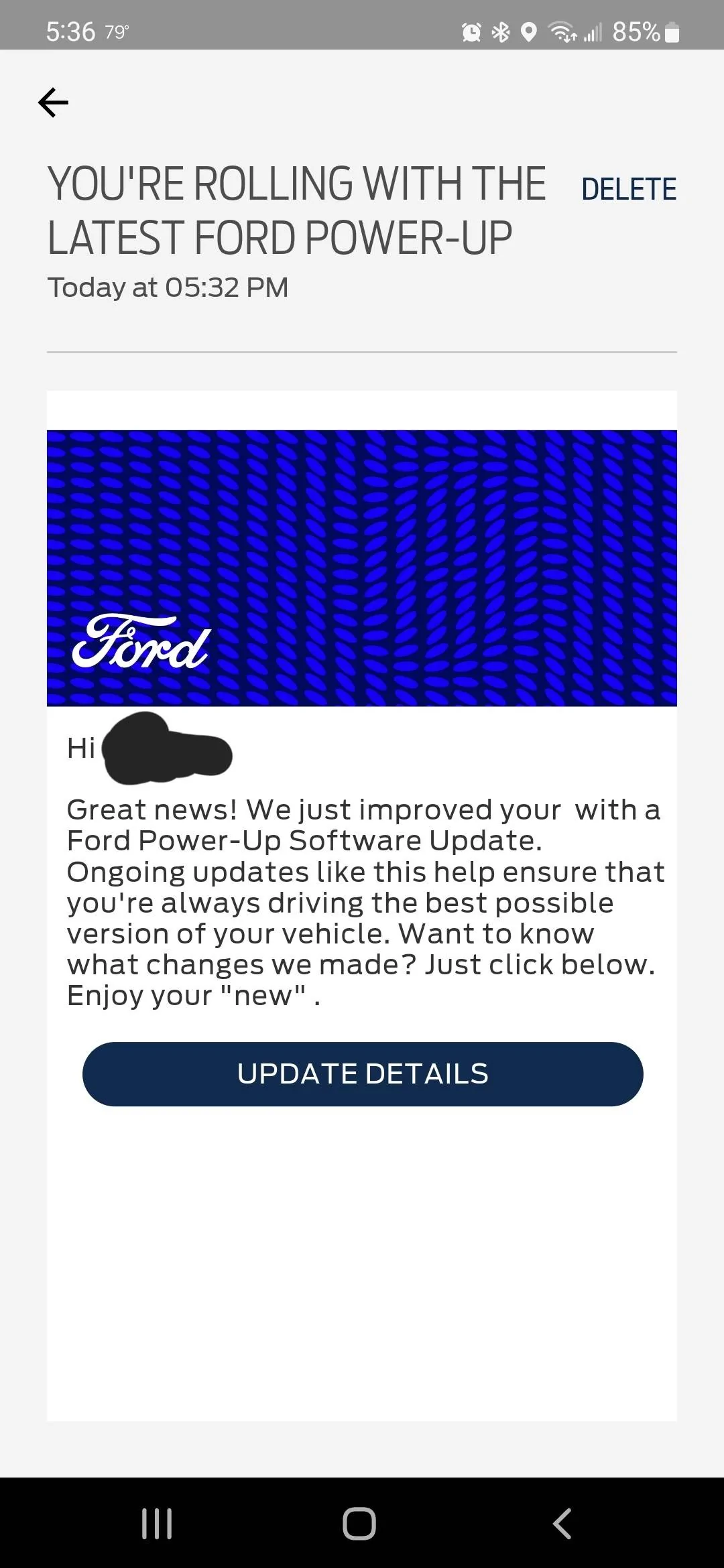 Ford Mustang Mach-E I’m rolling! They improved my . I can’t wait to enjoy my “new” . Screenshot_20220912-173636_FordPass